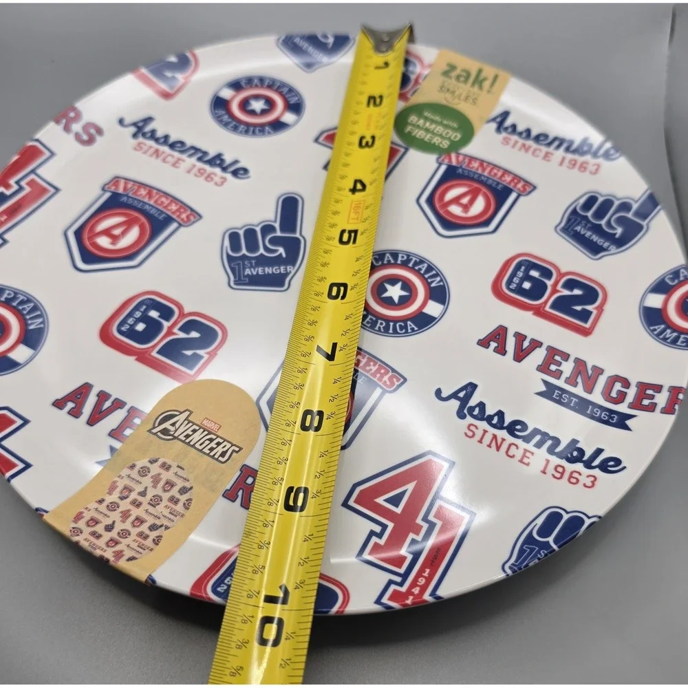 Zak! Marvel Avengers Bamboo Fiber Dinner Plates 10